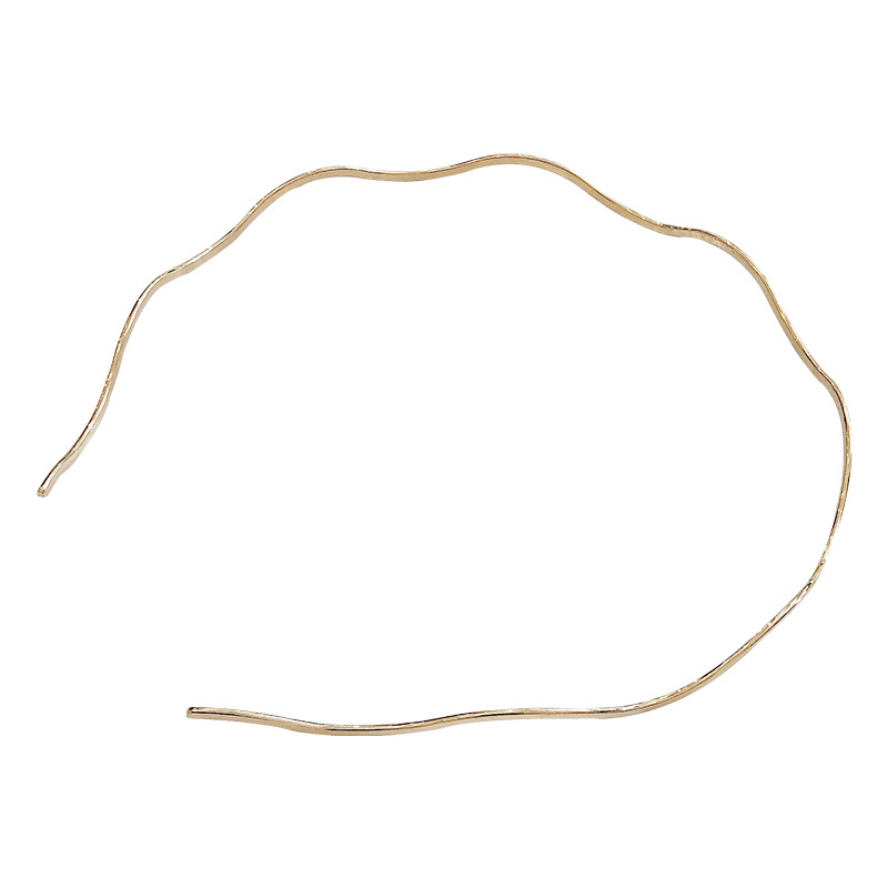 Νότια Κορέα στυλ κομψό μεταλλικό κύμα κορδέλα για τα μαλλιά κορίτσι γλυκό απλό βγαίνει all-match φουρκέτα κορδέλα για τα μαλλιά