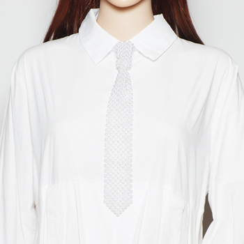 Naujas korėjietiško stiliaus „pasidaryk pats“ karoliukų vėrinys iš vintažinio austo perlų tuščiavidurio kaklaraiščio moterims, derantiems marškiniams, netikra apykakle, aksesuarai