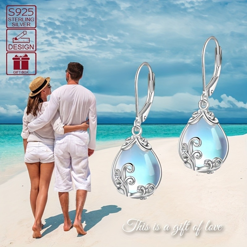 Eksplozije Mjesečev kamen Val Kap vode Privjesak Naušnice Europske i američke ženske naušnice na zalihi Tvorničke naušnice Prirodne kapi vode