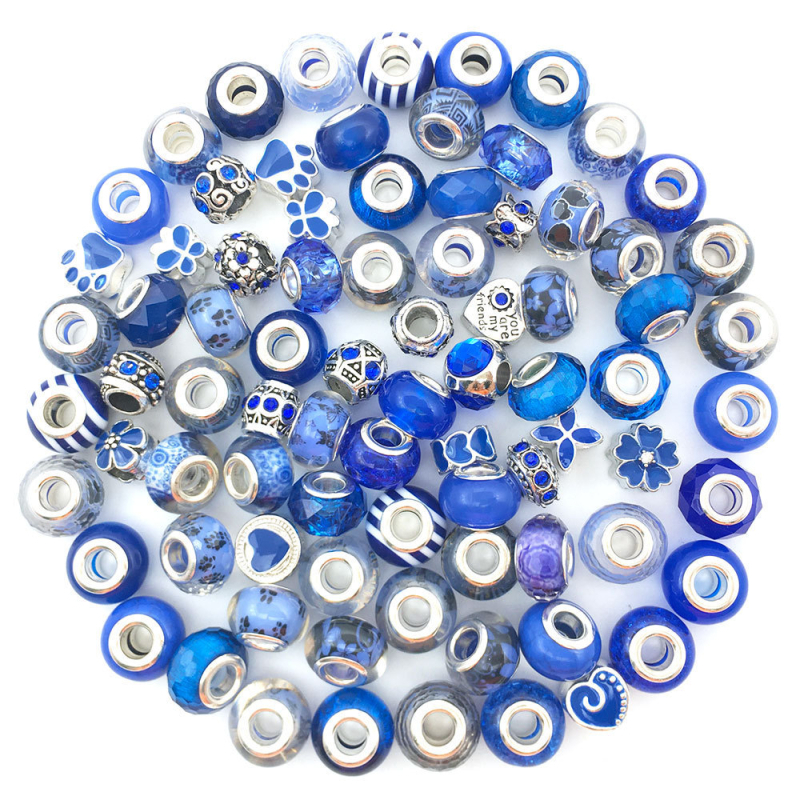 Karšto pardavimo „Panjia“ stiliaus stikliniai karoliukai su didelėmis skylėmis, serijos karoliukais, asmenybės mados, visos rungtynės, „pasidaryk pats“, apyrankės, papuošalų aksesuarai