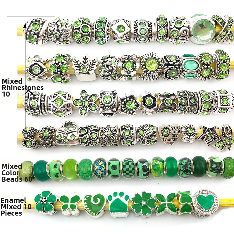 Karšto pardavimo „Panjia“ stiliaus stikliniai karoliukai su didelėmis skylėmis, serijos karoliukais, asmenybės mados, visos rungtynės, „pasidaryk pats“, apyrankės, papuošalų aksesuarai