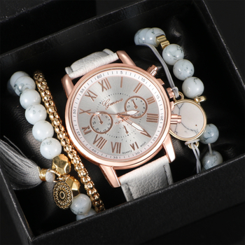 Ελαφρύ πολυτελές γυναικείο ρολόι χαλαζία, νέο ρολόι με δερμάτινο λουράκι PU, μοντέρνο ρολόι χειρός για ζευγάρια με διαβάθμιση