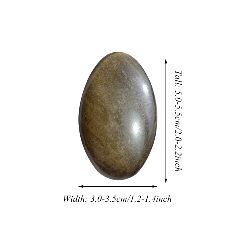 Dabīga zelta obsidiāna oriģinālie akmens rotājumi Zelta obsidiāna zivtiņas poda akmens ar spēcīgu gaismas efektu Sudraba obsidiāna rokturis Rotaļlieta ar formu Plakans rotaļu gabals