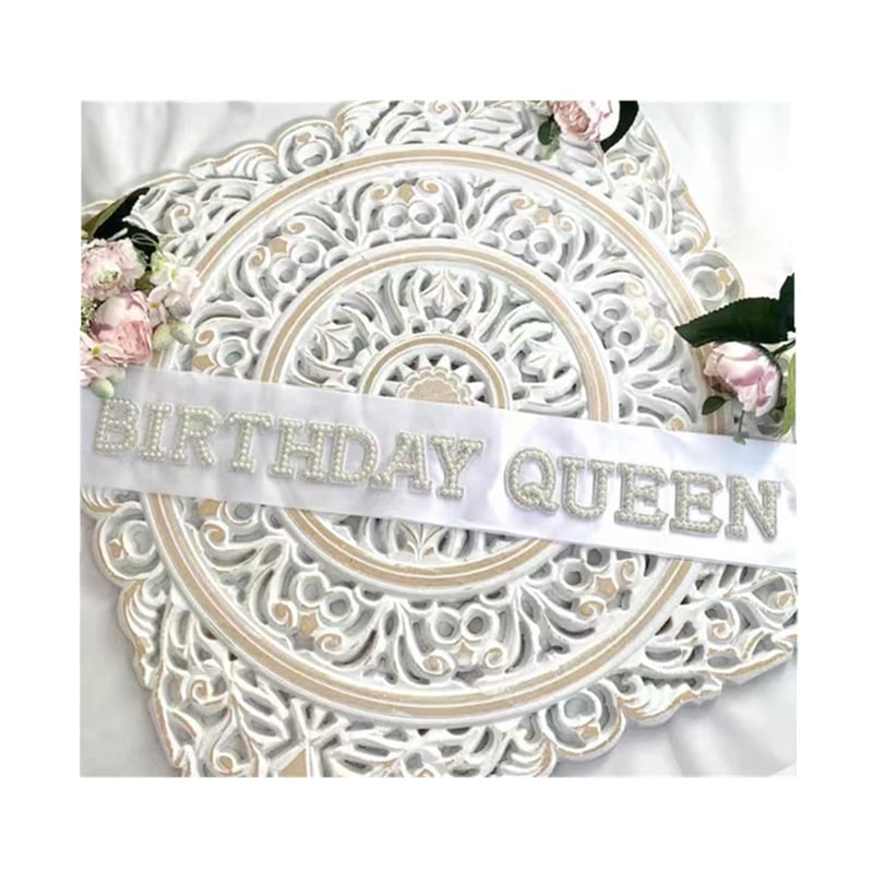 Европейски и американски стил булка с перлена буква булка ергенско парти презрамка за сертификат рожден ден кралица презрамка с буква