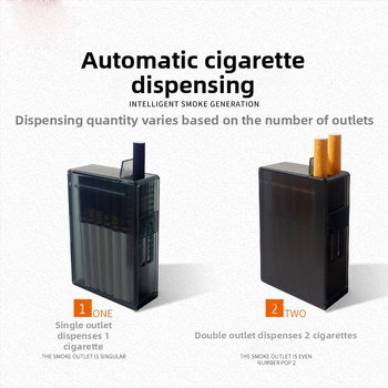 Νέα αυτόματη θήκη τσιγάρων 20 τεμάχια, αυτόματο, αναμμένο, ολόσωμο κουτί καπνού με παγωμένη επιφάνεια ABS, διαφανές, ανθεκτικό στην υγρασία