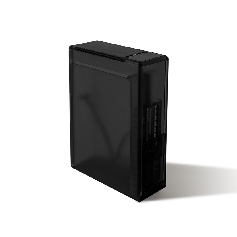 Νέα αυτόματη θήκη τσιγάρων 20 τεμάχια, αυτόματο, αναμμένο, ολόσωμο κουτί καπνού με παγωμένη επιφάνεια ABS, διαφανές, ανθεκτικό στην υγρασία