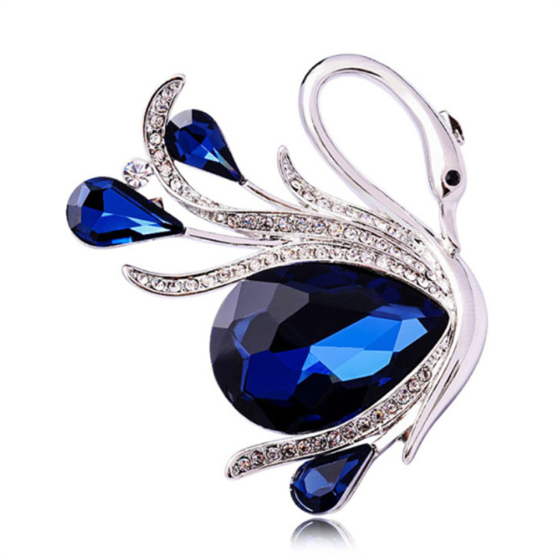 Lengva prabangi gulbės sagė, kūrybinga, aukščiausios klasės, jausmingo temperamento, deimantiniai smeigtukai, nišinio dizaino drabužių aksesuarai, didmeninės dovanos
