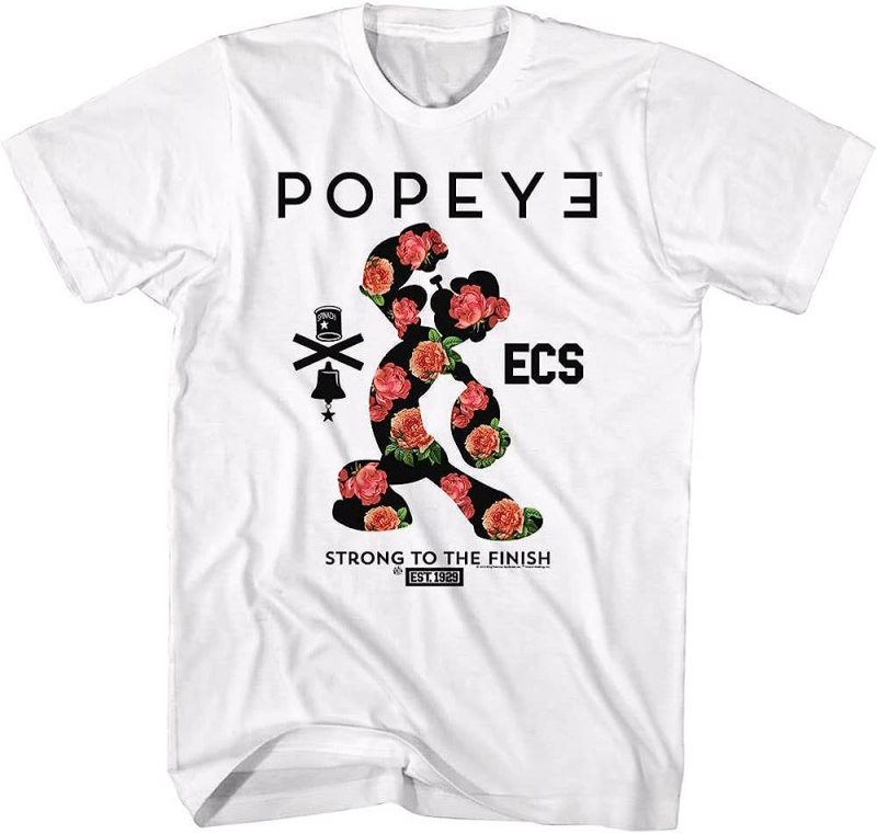 Nauji vyriški ir moteriški vasariniai medvilniniai 2023 m. visų rungtynių porų marškinėliai trumpomis rankovėmis „Popeye the Sailor“