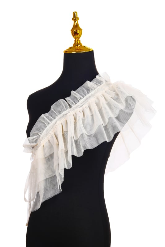 Șal transfrontalier cu plasă pufoasă, guler fals, animație japoneză și coreeană, accesorii cos, mascarada, crossbody, curea de bun venit, recuzită