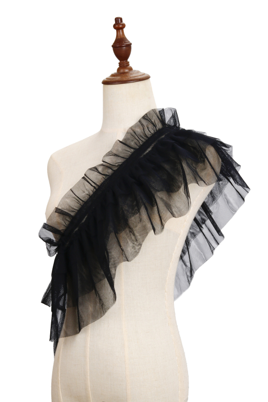 Șal transfrontalier cu plasă pufoasă, guler fals, animație japoneză și coreeană, accesorii cos, mascarada, crossbody, curea de bun venit, recuzită