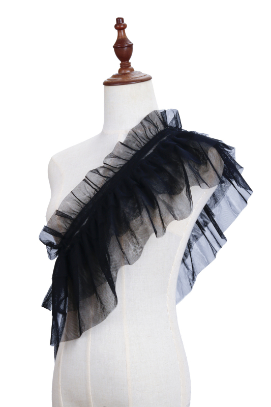 Șal transfrontalier cu plasă pufoasă, guler fals, animație japoneză și coreeană, accesorii cos, mascarada, crossbody, curea de bun venit, recuzită