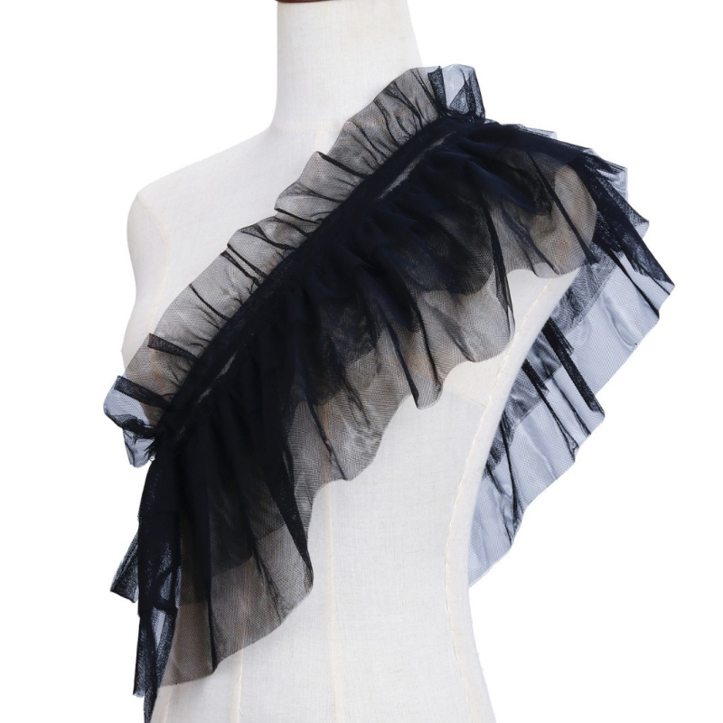 Șal transfrontalier cu plasă pufoasă, guler fals, animație japoneză și coreeană, accesorii cos, mascarada, crossbody, curea de bun venit, recuzită