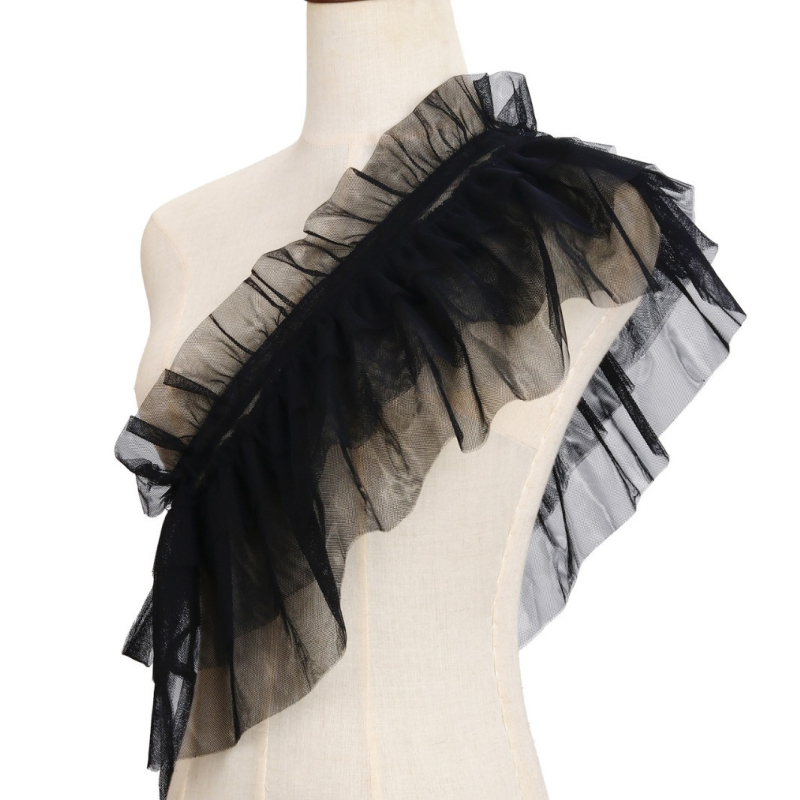 Șal transfrontalier cu plasă pufoasă, guler fals, animație japoneză și coreeană, accesorii cos, mascarada, crossbody, curea de bun venit, recuzită