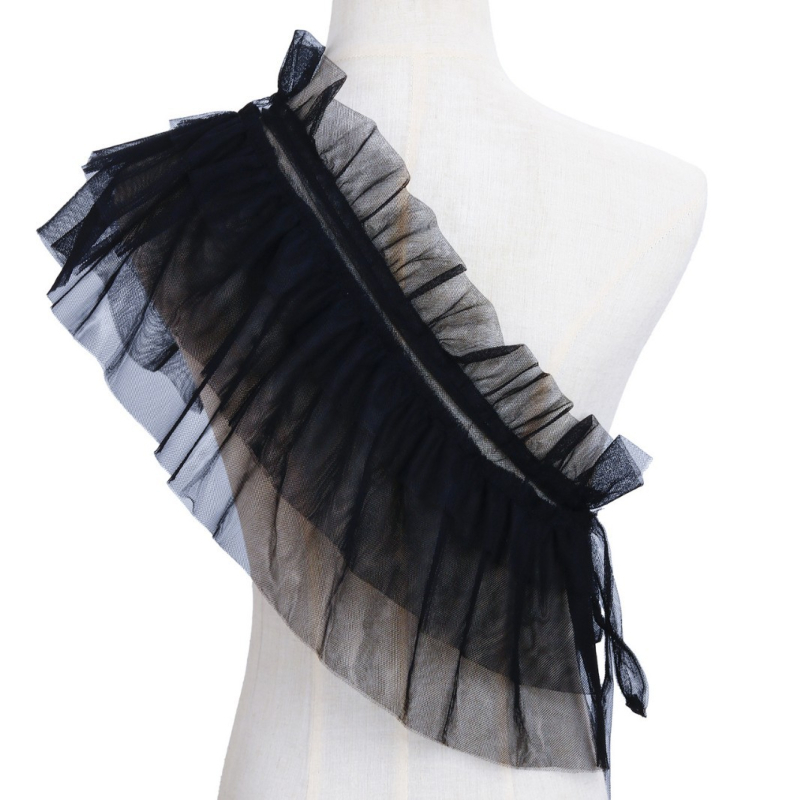 Șal transfrontalier cu plasă pufoasă, guler fals, animație japoneză și coreeană, accesorii cos, mascarada, crossbody, curea de bun venit, recuzită