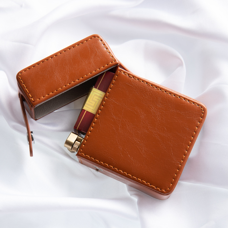 „Ebony Dragon“ cigarų rinkinys, odinis cigarečių dėklas, rankų darbo, rankinis, atverčiamas cigarečių dėklas, patogus, kūrybingas, vintažinis cigarečių dėklas