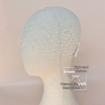 Ευρωπαϊκό και αμερικανικό ρετρό λευκό μαργαριτάρι νυφικό πέπλο δεξιώσεων πάρτι πάρτι φουρκέτα ματιών μόδα αξεσουάρ μαλλιών εξαγωγή