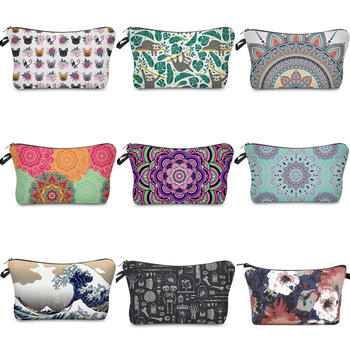 Amazon Hot Selling Σφουγγάρι Επένδυση Τυπωμένη Καλλυντική Τσάντα Καλλυντικών Κοσμημάτων Τσάντα Αποθήκευσης Χειρός Κέρματα Πορτοφόλι