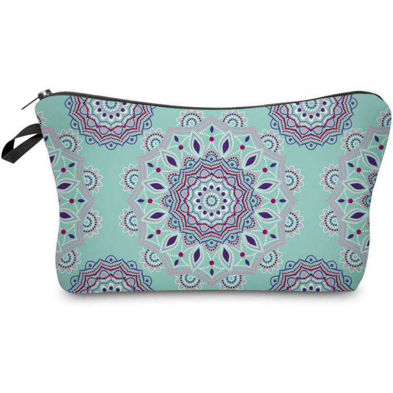 Amazon Hot Selling Σφουγγάρι Επένδυση Τυπωμένη Καλλυντική Τσάντα Καλλυντικών Κοσμημάτων Τσάντα Αποθήκευσης Χειρός Κέρματα Πορτοφόλι