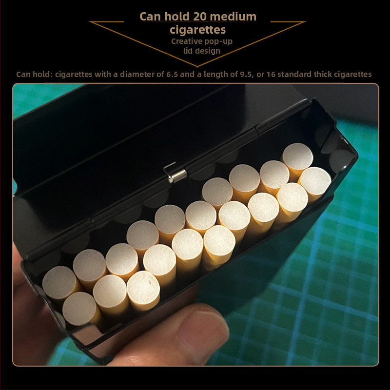 Stredne veľké puzdro na cigarety, klasické pánske kreatívne automatické cigarety, balenie 20 kusov, ultratenký darček k narodeninám