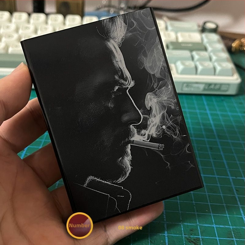 Stredne veľké puzdro na cigarety, klasické pánske kreatívne automatické cigarety, balenie 20 kusov, ultratenký darček k narodeninám
