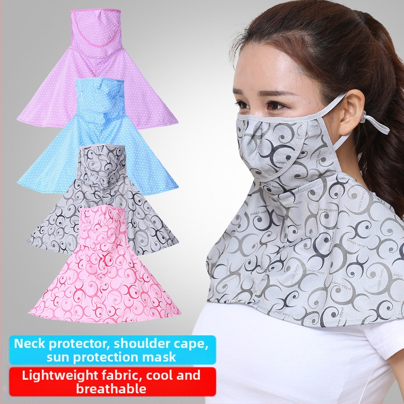 Piiriülene uus moodne päikesekaitsekreemiga näomask, UV-kindel hingav moodne universaalne näomask, õues kasutatav ratsumask