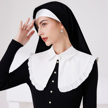 Αξεσουάρ σάλι με διασυνοριακό γαλλικό ρετρό καλογριών για το Cos, Amazon Halloween, κολάρο πουκάμισου με χαρακτήρα anime, ψεύτικο κολάρο