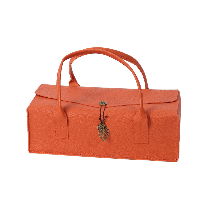 Кожена подаръчна кутия за червено вино Premium Sense, бизнес празнична подаръчна кутия, преносима, придружаваща подаръчна кутия на склад