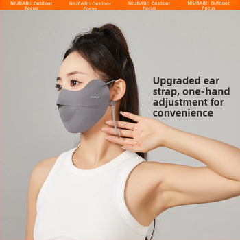 Naujo stiliaus besiūlė kaukė nuo saulės akims apsaugoti, vasarinė lengva, kvėpuojanti, apsauganti nuo UV spindulių, ledo šilko veido kaukė moterims