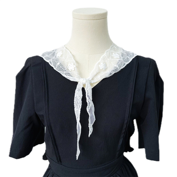 Нов пасторален стил бродирана фалшива яка, тънка универсална дантелена кукла, фалшива яка, цвете, малък шал, производител на едро