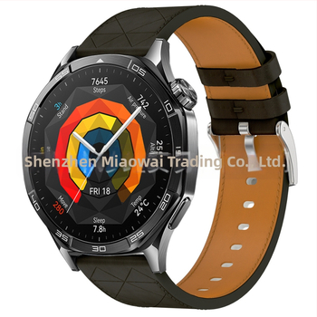 Για Huawei Watch GT5 Pro Δερμάτινο Λουράκι με Τετράγωνο Λουράκι GT5/4 Επίσημο Λουράκι Same GT 22/18mm