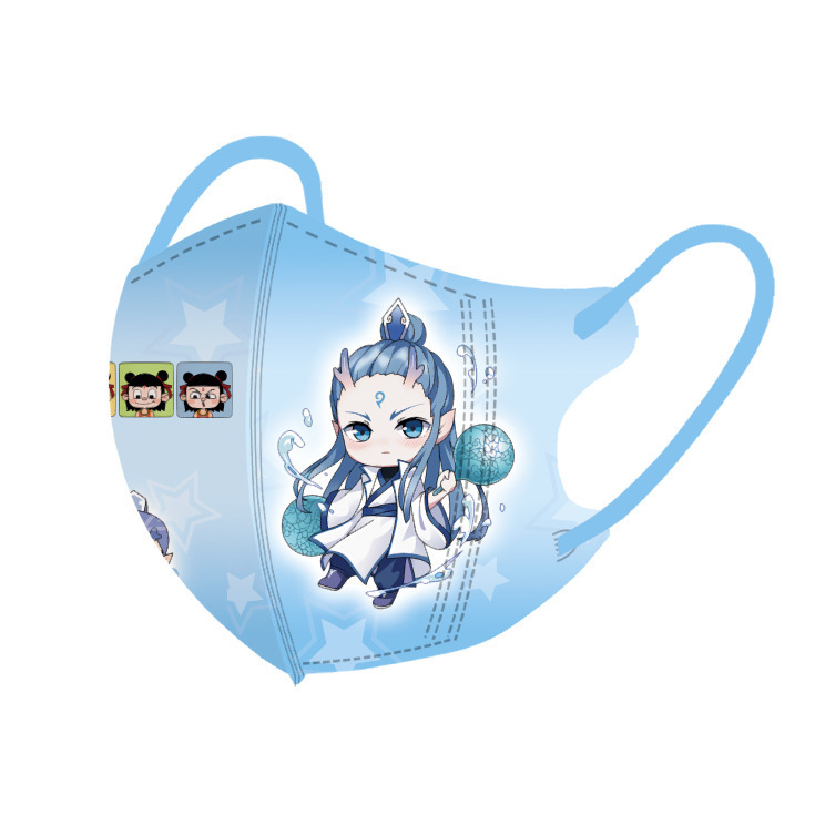 Jauna 2025. gada Nezha Devil bērnu maska ar multfilmas animāciju, neatkarīgs iepakojums, īpaši vērtīga, elpojoša, mīlīga