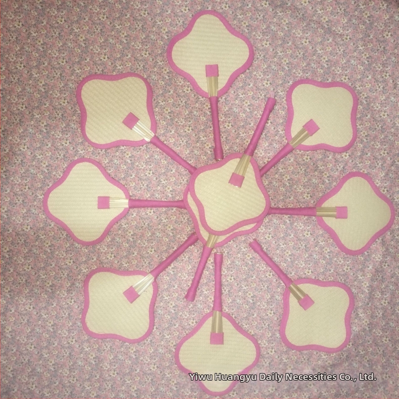 Допаминов фен стил момичешко сърце малка червена книжка същия стил летен сламен вентилатор от пшенично стъбло преносим ръчен вентилатор сладък