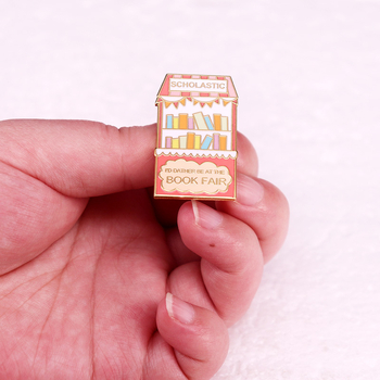 Academic Aș prefera să particip la târgul de carte, broșă, insignă emailată pentru entuziaștii lecturii