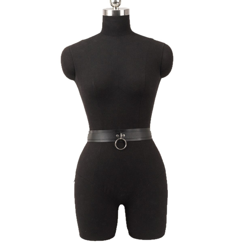 „Amazon“ Europoje ir Jungtinėse Valstijose parduodamas naujas odinis juosmens diržas su seksualia apvalia sagtimi, madingi drabužiai, scenos aksesuarai moterims.