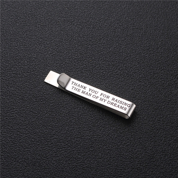 Διασυνοριακά κοσμήματα μόδας με γράμματα από τιτάνιο και ατσάλι, δώρο για την Ημέρα του Πατέρα, κλιπ γραβάτας διπλής όψης με γράμματα, άμεση προμήθεια από το εργοστάσιο