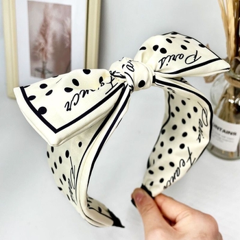 Νέα κορεάτικη κορδέλα με φιόγκο για γυναίκες, δίχτυ με υπέρυθρες ακτίνες, απλό, φαρδύ γείσο, πιεσμένο τρίχωμα, κομψό, κυματιστό στάμπο μαλλιών