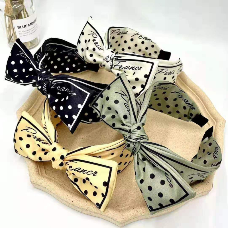 Naujas korėjietiško stiliaus kaspino galvos juosta moterims, dėvinčioms infraraudonųjų spindulių galvos apdangalą, paprastą plačiakampį presuotą plaukų elegantišką banguotą plaukų antspaudą