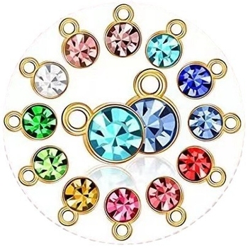 Διασυνοριακό κοστούμι 180 τεμαχίων με κρυστάλλινα κρεμαστά κοσμήματα Δεκεμβρίου, αξεσουάρ γενέθλιας πέτρας, χρωματιστό κρεμαστό κόσμημα από κράμα διαμαντιών