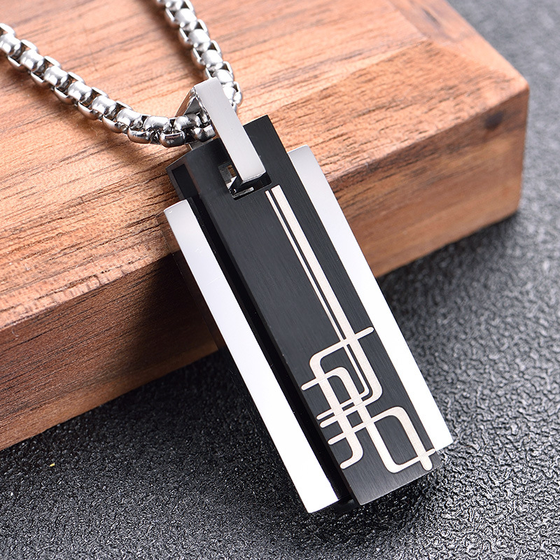 Colier simplu din oțel titan pentru bărbați, lanț de lână, toamnă și iarnă, nou sosire, pandantiv la modă, hip-hop, personalizat, lumină, lux de nișă, pandantiv