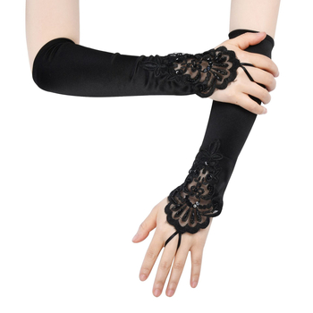 Ръкавици за маскараден бал от 1920 г., жени, черно-червено-бели, ръкавици за сватбена рокля, шапки, колокационни ръкавици