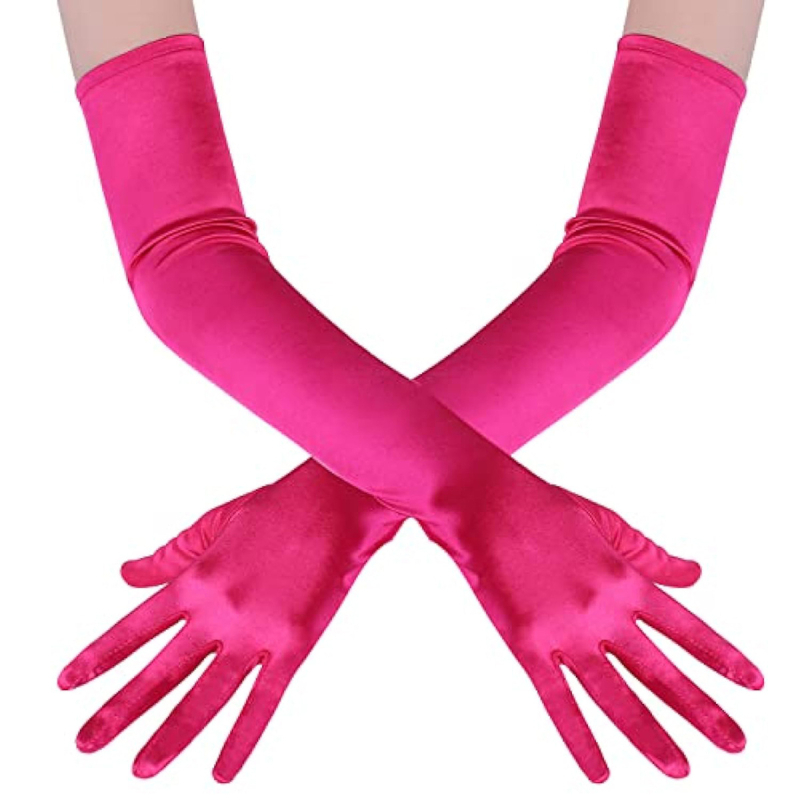 Ръкавици за маскараден бал от 1920 г., жени, черно-червено-бели, ръкавици за сватбена рокля, шапки, колокационни ръкавици