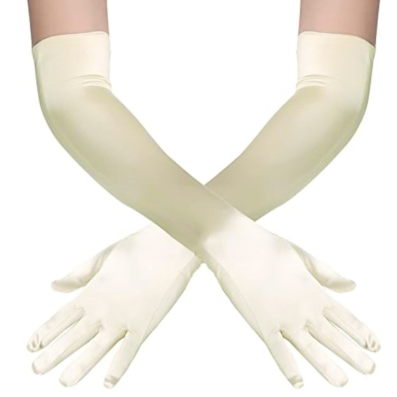 Ръкавици за маскараден бал от 1920 г., жени, черно-червено-бели, ръкавици за сватбена рокля, шапки, колокационни ръкавици