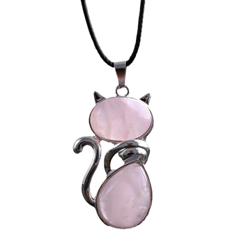 Asmeninis ametisto vėrinys iš pliko akmens, vandens lašo, plokščiai inkrustuotas, „pasidaryk pats“ nišinis katės pakabukas, drabužių ir aksesuarų didmeninė prekyba.