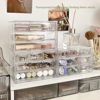 Skaidri 357 rūmų dulkėms atspari stalčių tipo laikymo dėžė kanceliarinėms prekėms papuošalams „Seven Palace“ kosmetikos laikymo lentynėlė