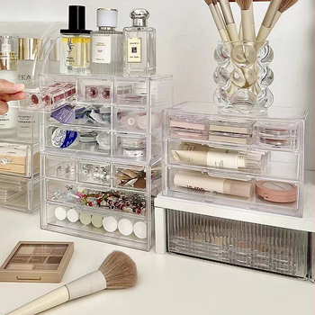 Skaidri 357 rūmų dulkėms atspari stalčių tipo laikymo dėžė kanceliarinėms prekėms papuošalams „Seven Palace“ kosmetikos laikymo lentynėlė