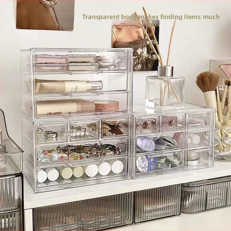 Skaidri 357 rūmų dulkėms atspari stalčių tipo laikymo dėžė kanceliarinėms prekėms papuošalams „Seven Palace“ kosmetikos laikymo lentynėlė
