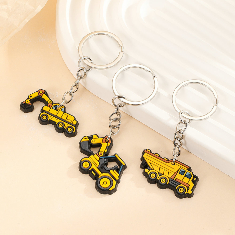 Japonų ir korėjiečių ekskavatorių ekskavatorių populiarus lydinio raktų pakabuko pakabukas suasmenintas kūrybingas animacinių filmukų automobilio pakabukas
