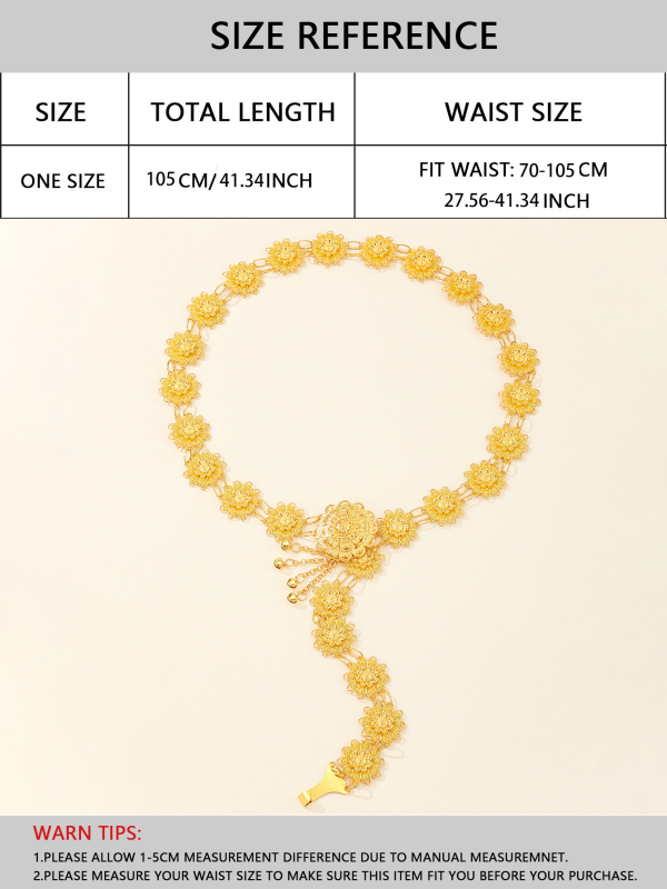 Uued etnilise stiiliga retro sulamist kuumalt müüdavad õõnsa lillega ühe ringikujulise kehaga vöökett, topeltpandlaga kaheotstarbelised Dai aksessuaarid