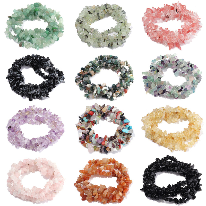 Ebakorrapärase kruusaga valgest kristall-agaadist helmestega poolvalmis lahtised helmed isetehtud ehted aksessuaarid käevõru looduskivist helmed