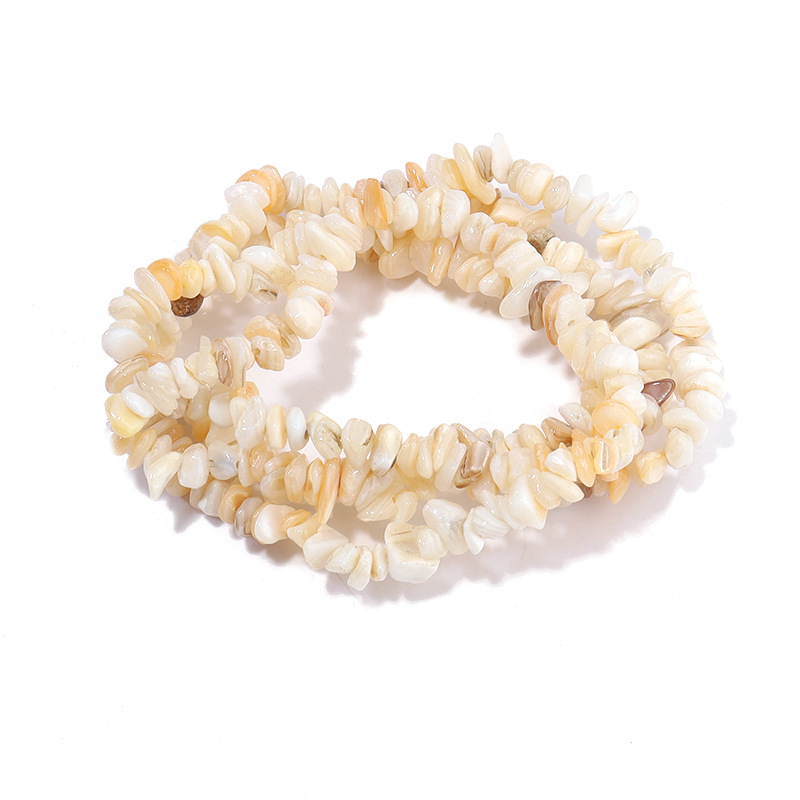 Ebakorrapärase kruusaga valgest kristall-agaadist helmestega poolvalmis lahtised helmed isetehtud ehted aksessuaarid käevõru looduskivist helmed